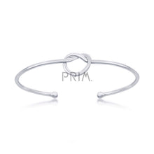 Load image into Gallery viewer, STERLING SILVER LOVE KNOT BANGLE
