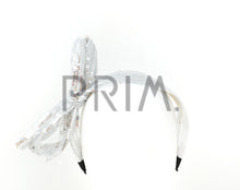 Load image into Gallery viewer, SEQUIN COVERED WITH TIE BOW HEADBAND
