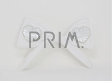 Load image into Gallery viewer, TWO WAY SEQUIN HEART BOW CLIP
