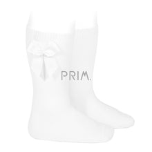 Load image into Gallery viewer, KNEE SOCK WITH GROSGRAIN BOW

