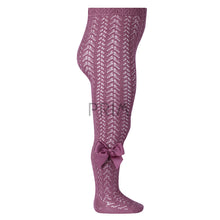 Load image into Gallery viewer, CONDOR CROCHET TIGHTS GROSGRAIN BOW
