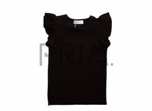 Load image into Gallery viewer, JB LONDON WIDE RIBBED FRILLED T-SHIRT
