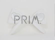 Load image into Gallery viewer, TWO WAY SEQUIN HEART BOW CLIP
