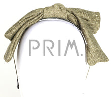 Load image into Gallery viewer, METALLIC SWEATSHIRT BOW HEADBAND
