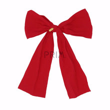 Load image into Gallery viewer, HIERLOOMS RIBBED KNOT ONE SIDED BOW CLIP
