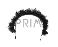 Load image into Gallery viewer, TULLE RUFFLE WITH PEARLS HEADBANDS
