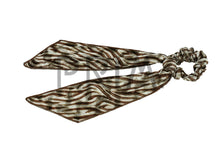 Load image into Gallery viewer, DACEE TIGER PRINT VELVET SCRUNCHY WITH TAILS
