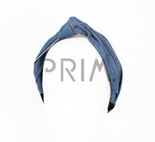 Load image into Gallery viewer, ZIP DENIM KNOT HEADBAND
