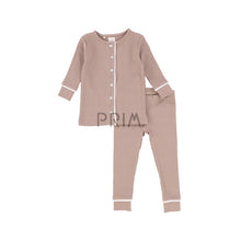 Load image into Gallery viewer, LIL LEGS BUTTON FRONT LONG SLEEVE PJS
