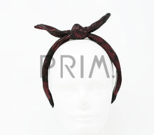 Load image into Gallery viewer, METALLIC LEATHER BOW HEADBAND

