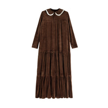 Load image into Gallery viewer, TIERED MAXI DRESS WITH DETACHABLE COLLAR
