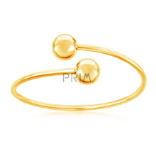 Load image into Gallery viewer, STERLING SILVER TWIN BEAD BANGLE
