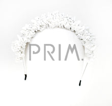 Load image into Gallery viewer, METALLIC MESH RUFFLE WITH CRYSTALS HEADBAND
