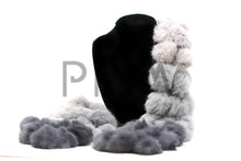 Load image into Gallery viewer, OMBRE RABBIT FUR POM POM SCARF
