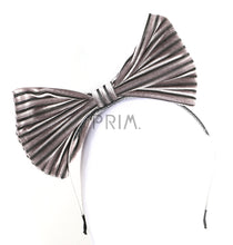Load image into Gallery viewer, VELVET STRIPES BOW HEADBAND

