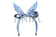 Load image into Gallery viewer, DENIM MONSTER BOW HEADBAND
