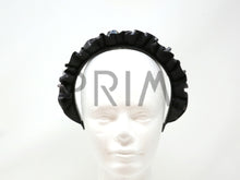 Load image into Gallery viewer, METALLIC LEATHER RUFFLE HEADBAND
