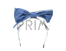 Load image into Gallery viewer, DENIM TWO TONE BOW HEADBAND
