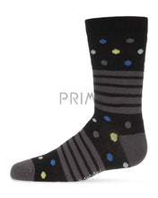 Load image into Gallery viewer, MEMOI STRIPE DOT COMBO BOYS SOCKS
