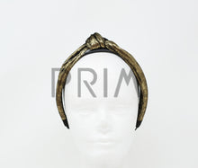 Load image into Gallery viewer, METALLIC VELVET KNOT HEADBAND
