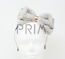 Load image into Gallery viewer, FUR WITH GOLD SPECS BOW HEADBAND
