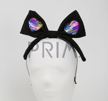 Load image into Gallery viewer, TWO WAY SEQUIN HEART BOW HEADBAND
