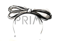 Load image into Gallery viewer, LEATHER LOOPY BOW HEADBAND
