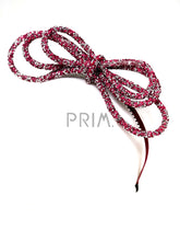 Load image into Gallery viewer, CRYSTAL ROPE BOW HEADBAND

