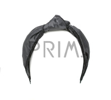 Load image into Gallery viewer, TAFFETA KNOT HEADBAND WITH METALLIC EDGE
