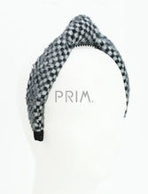 Load image into Gallery viewer, DACEE MOHAIR CHECKERED KNOT HEADBAND
