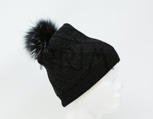 Load image into Gallery viewer, WIDE RIBBED POM POM HAT
