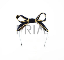 Load image into Gallery viewer, VELVET WIRE BOW WITH STITCHING HEADBAND
