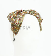 Load image into Gallery viewer, DACEE FLORAL CORDUROY BOW HEADBAND
