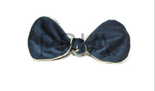 Load image into Gallery viewer, VELVET WITH METALLIC TRIM BOW CLIP
