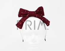 Load image into Gallery viewer, GOLD DOTTED PUP UP BOW HEADBAND
