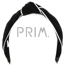 Load image into Gallery viewer, VELVET KNOT PIPING HEADBAND
