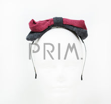 Load image into Gallery viewer, TWO TONE SUEDE CORDUROY WIRE BOW HEADBAND

