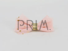 Load image into Gallery viewer, METALLIC STARS BOW WITH GOLD CENTER SMALL CLIP
