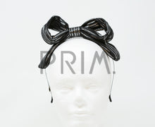 Load image into Gallery viewer, METALLIC SUEDE WIRE BOW HEADBAND
